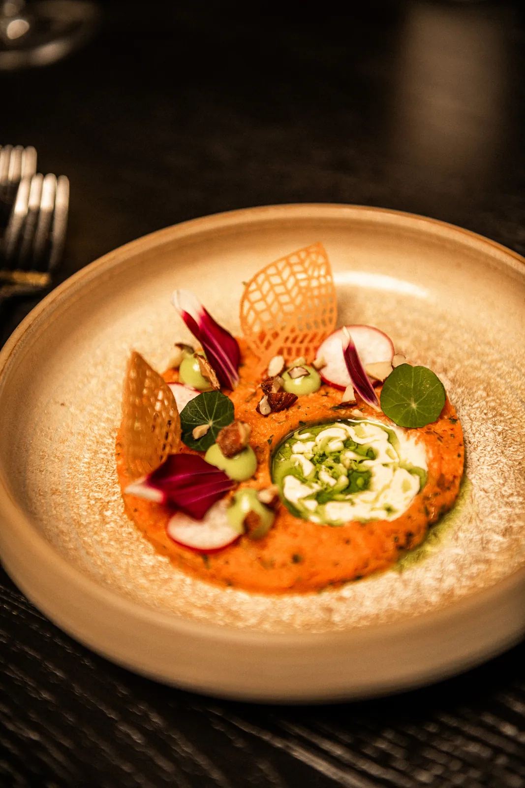 The three-course set menu